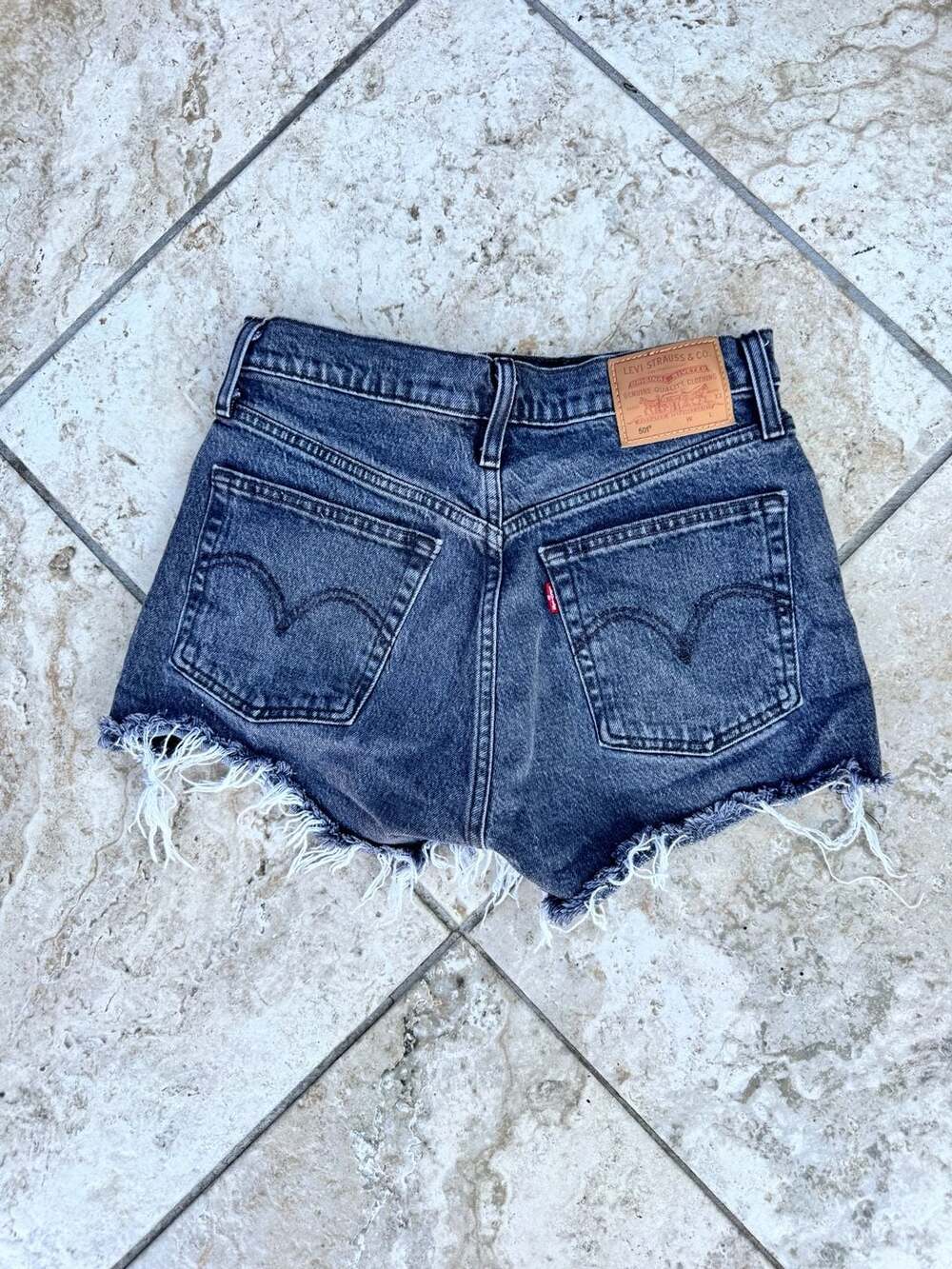 Levi's 501 Cutoff Denim Shorts, Medium Wash, Size 26